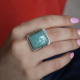 Bague en argent et amazonite