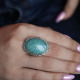 Bague en argent et amazonite