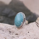 Bague en argent et amazonite