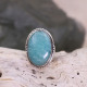 Bague en argent et amazonite