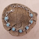 Bracelet en argent et amazonite