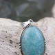 Pendentif en argent et amazonite