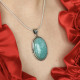 Pendentif en argent et amazonite