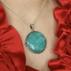 Pendentif en argent et amazonite