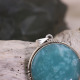 Pendentif en argent et amazonite