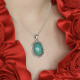 Pendentif en argent et amazonite