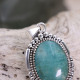 Pendentif en argent et amazonite