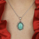 Pendentif en argent et amazonite