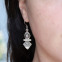 Boucles d'oreilles en argent et perle de rivière