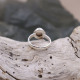 Bague en argent et perle de rivière