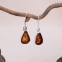 Boucles d'oreilles en argent et ambre