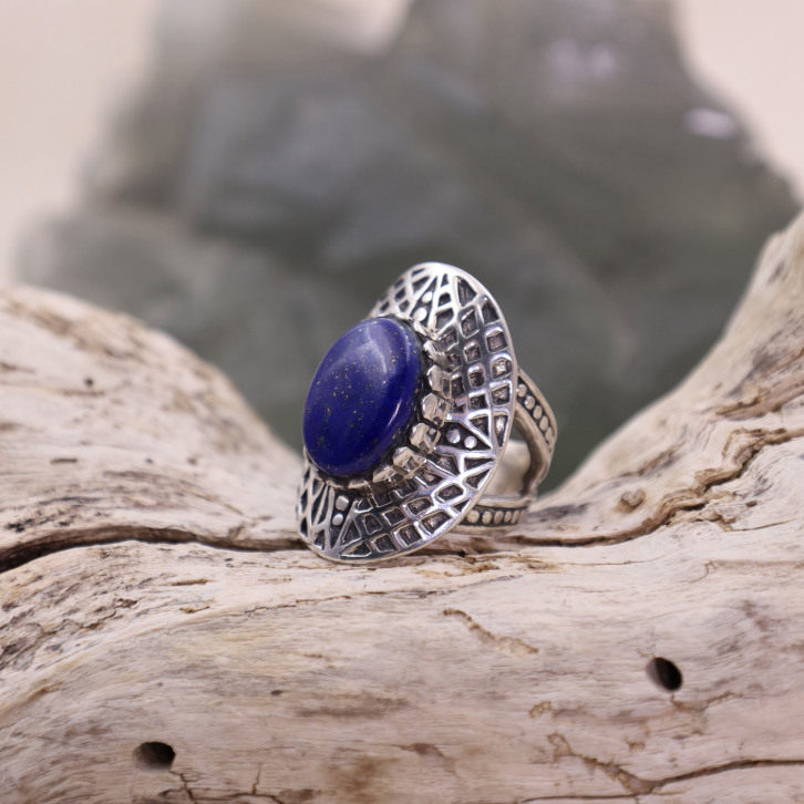 Bague en argent et lapis lazuli