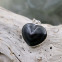 Pendentif "coeur" en argent et obsidienne mexicaine