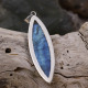 Pendentif en argent et labradorite