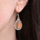 Boucles d'oreilles en argent et pierre de soleil