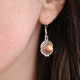 Boucles d'oreilles en argent et pierre de soleil