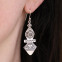 Boucles d'oreilles en argent et préhnite