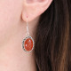 Boucles d'oreilles en argent et cornaline