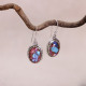 Boucles d'oreilles en argent et turquoise mohave