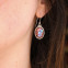 Boucles d'oreilles en argent et turquoise mohave