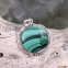 Pendentif en argent et malachite