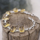 Bracelet en argent et citrine