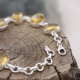 Bracelet en argent et citrine