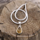 Pendentif en argent et citrine