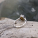 Bague en argent et citrine