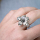 Bague en argent "fleur"