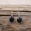 Boucles d'oreilles en argent et obsidienne argentée