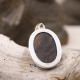 Pendentif en argent et obsidienne