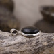 Pendentif en argent et obsidienne dorée