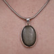 Pendentif en argent et obsidienne dorée