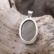 Pendentif en argent et obsidienne dorée