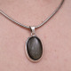 Pendentif en argent et obsidienne dorée