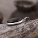 Pendentif en argent et obsidienne dorée