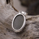 Pendentif en argent et obsidienne dorée