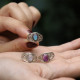 Bague en argent et labradorite