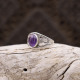 Bague en argent et améthyste