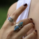 Bague en argent et pierre de lune