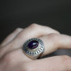 Bague en argent et améthyste