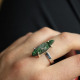 Bague en argent et uvarovite
