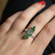 Bague en argent et uvarovite