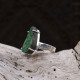 Bague en argent et uvarovite