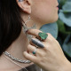 Bague en argent et uvarovite