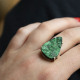 Bague en argent et uvarovite