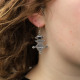 Boucles d'oreilles en argent et onyx