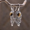 Boucles d'oreilles en argent et oeil de tigre - serpent