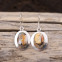 Boucles d'oreilles en argent et turquoise cuivrée